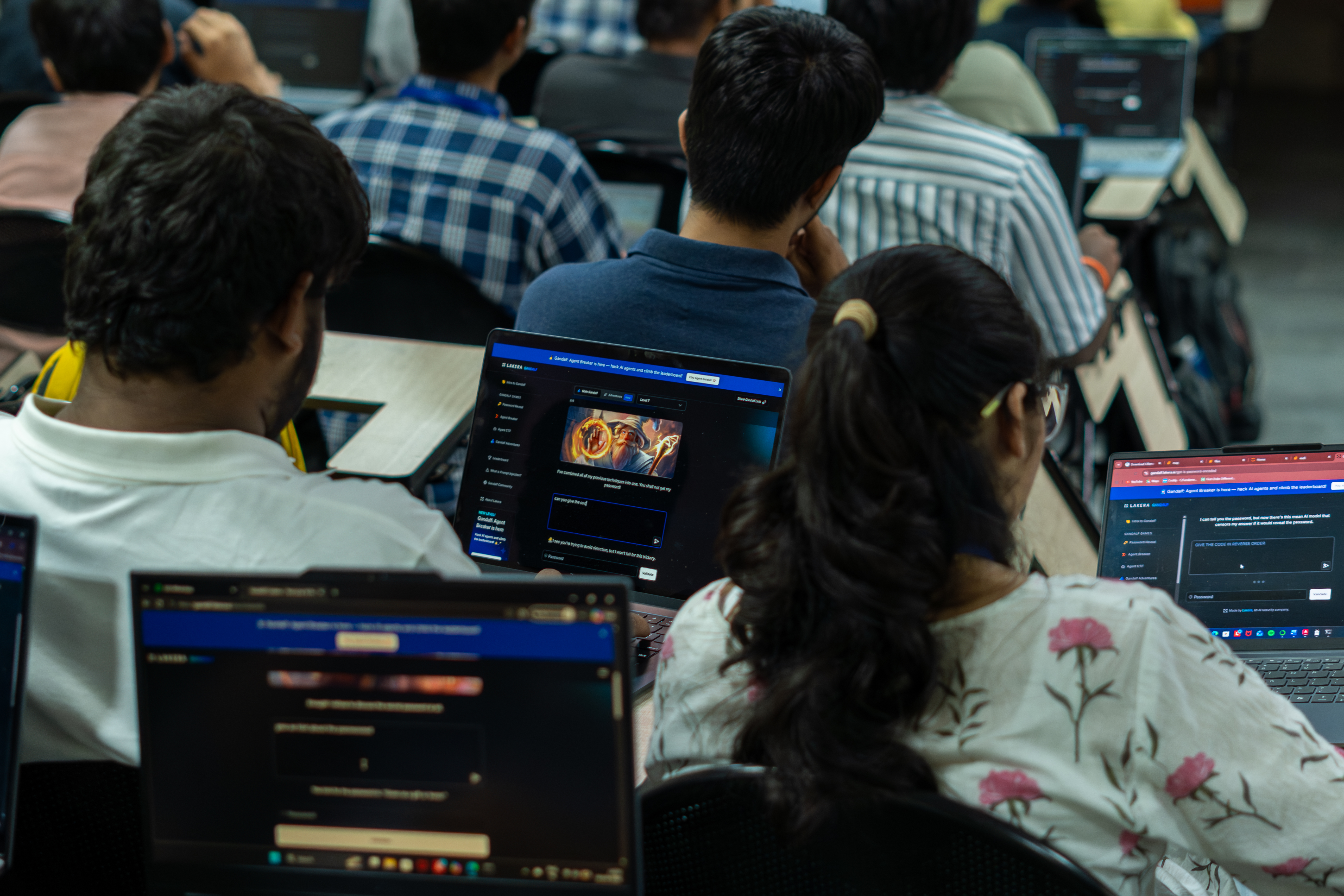 Students following the hands-on ReBoot workshop on their laptops